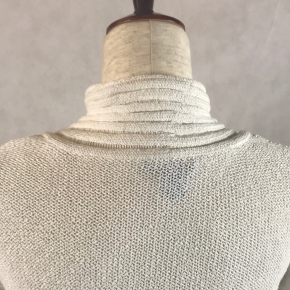 NWOT White + Warren Open Front Cardigan with Long Sleeves and Removable Tie Belt - Picture 7 of 10